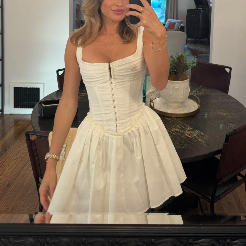 House of CB White Corset Mini Dress
